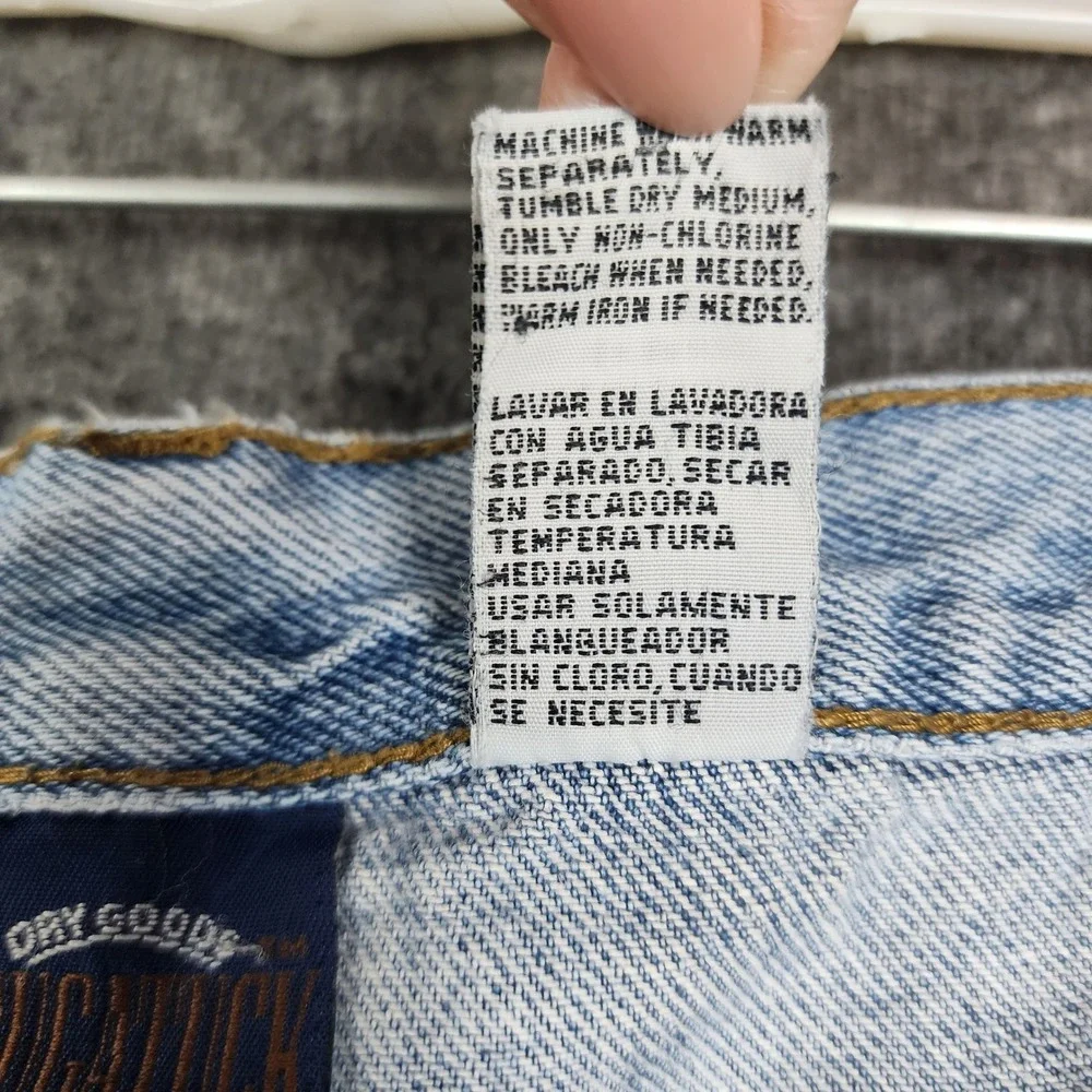Saugatuck Denim Shorts Mens 40 Light Blue Wash 100% Cotton Relaxed Fit 90s Style